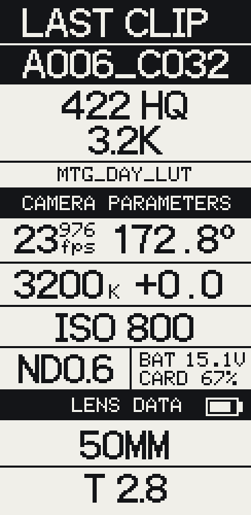 Advanced screen layout, rendered from the firmware