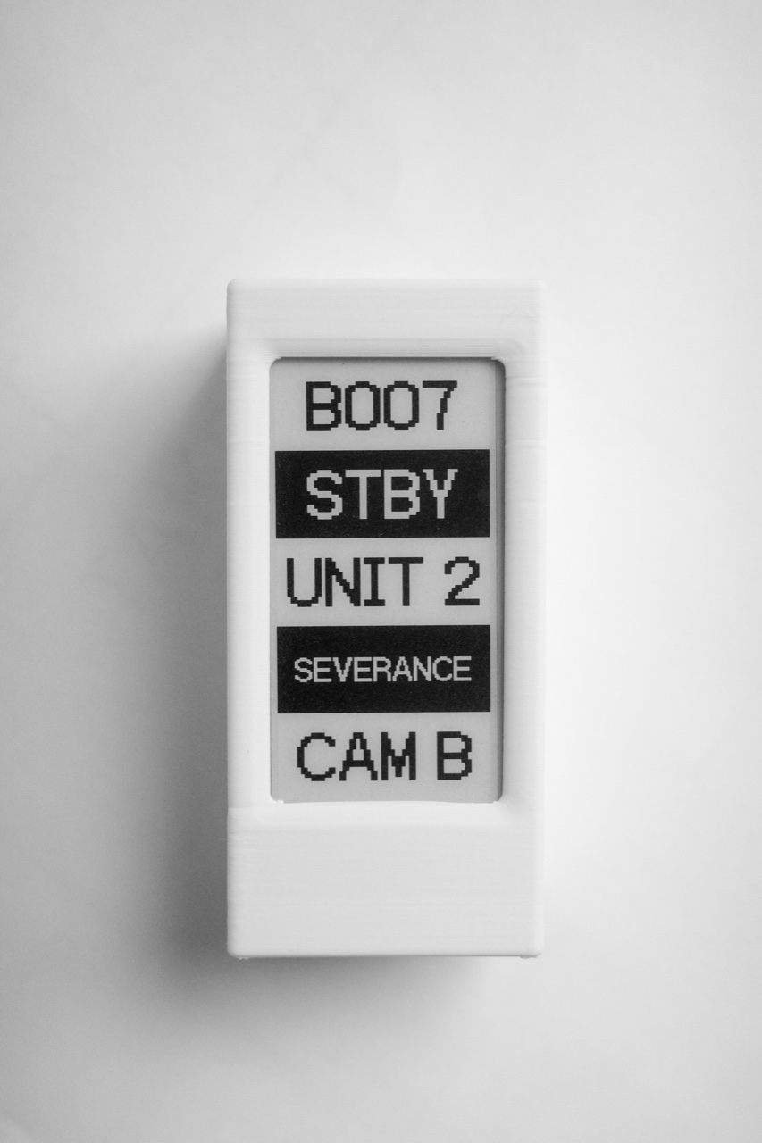 Cineink showing custom text: UNIT 2, SEVERANCE, CAM B